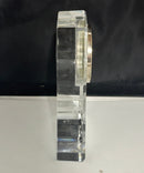 Waterford Crystal Mantel Desk Clock Quartz Untested Chips As‑Is Irish Style