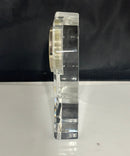 Waterford Crystal Mantel Desk Clock Quartz Untested Chips As‑Is Irish Style