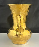 Vintage Pioneer Pottery USA 22K Gold Double‑Handle Vase Mid‑Century Ceramic