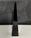 Baccarat Black Crystal Obelisk Pyramid Sculpture Paperweight France