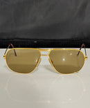 Vintage Cartier 1988 Gold Aviator Sunglasses 62‑14 Made in France Authentic