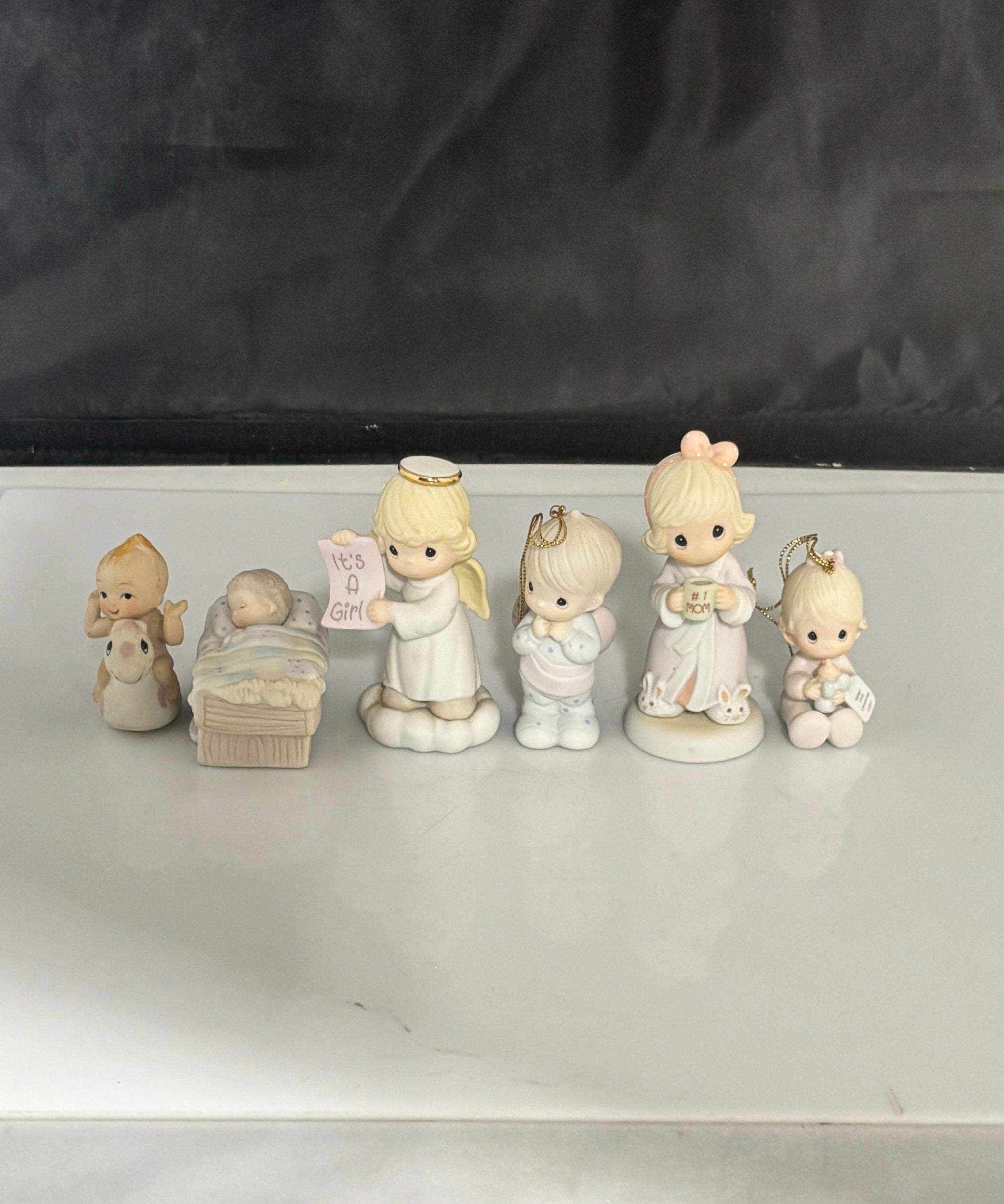 Precious Moments Baby‑Related Figurines Porcelain Collectible Lot of 6
