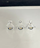 Swarovski Crystal Baby Penguins Lot of 3 Retired Figurines Small Chips
