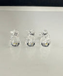 Swarovski Crystal Baby Penguins Lot of 3 Retired Figurines Small Chips