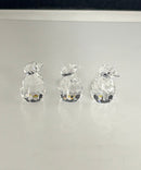 Swarovski Crystal Baby Penguins Lot of 3 Retired Figurines Small Chips