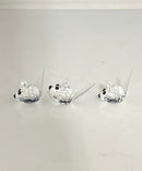 Swarovski Crystal Mini Mice Lot of 3 Retired Figurines Small Chips