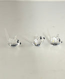Swarovski Crystal Mini Mice Lot of 3 Retired Figurines Small Chips