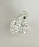 Swarovski Crystal Small Frog Retired Figurine Black Eyes Small Chips