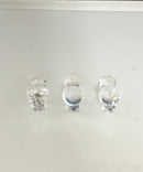 Swarovski Crystal 3 Chicks Set Retired Figurines One Missing Beak As‑Is