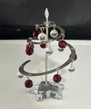 Swarovski Crystal Christmas Tree Retired Figurine Red Clear Ornaments Scuffed Metal