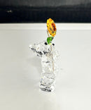 Swarovski Kris Bear Sunflower Retired Crystal Figurine Small Chips