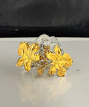 Swarovski Crystal Grapes Retired Figurine Gold‑Tone Leaves Vine Repaired Grape