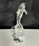 Swarovski Crystal Dolphin on Wave Retired Figurine Clear Reglued Fins