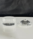 Swarovski Shira Crystal Trinket Box Faceted Lid Retired Missing Silver Ring