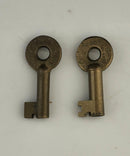 Vintage BEL Brass Railroad Switch Keys Lot of 2 Adlake 21905 & 39307
