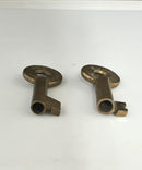 Vintage BEL Brass Railroad Switch Keys Lot of 2 Adlake 21905 & 39307
