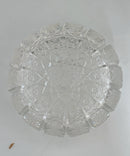 Queen Lace Bohemian Czech Cut Crystal Ashtray Heavy Clear Glass Hobstar Vintage