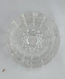 Queen Lace Bohemian Czech Cut Crystal Ashtray Heavy Clear Glass Hobstar Vintage