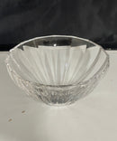 St. Louis France Crystal Scalloped Serving Bowl Clear Lead Crystal 8" Vintage