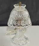 Princess House Romance Crystal Table Lamp Frosted Floral Shade Working Vintage