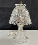 Princess House Romance Crystal Table Lamp Frosted Floral Shade Working Vintage
