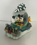 Disney An Enchanted Christmas Mickey Minnie Musical Snow Globe Car w/ Box Working