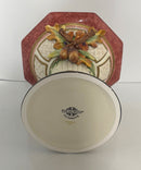 Fitz & Floyd Classics Harvest Pedestal Compote Centerpiece Acorn Oak Leaf