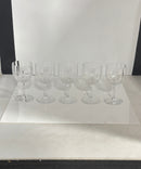 Set of 5 Baccarat Montaigne Optic Crystal Wine Glasses 4oz Model 427