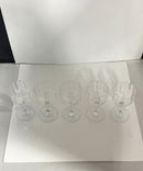 Set of 5 Baccarat Montaigne Optic Crystal Wine Glasses 4oz Model 427