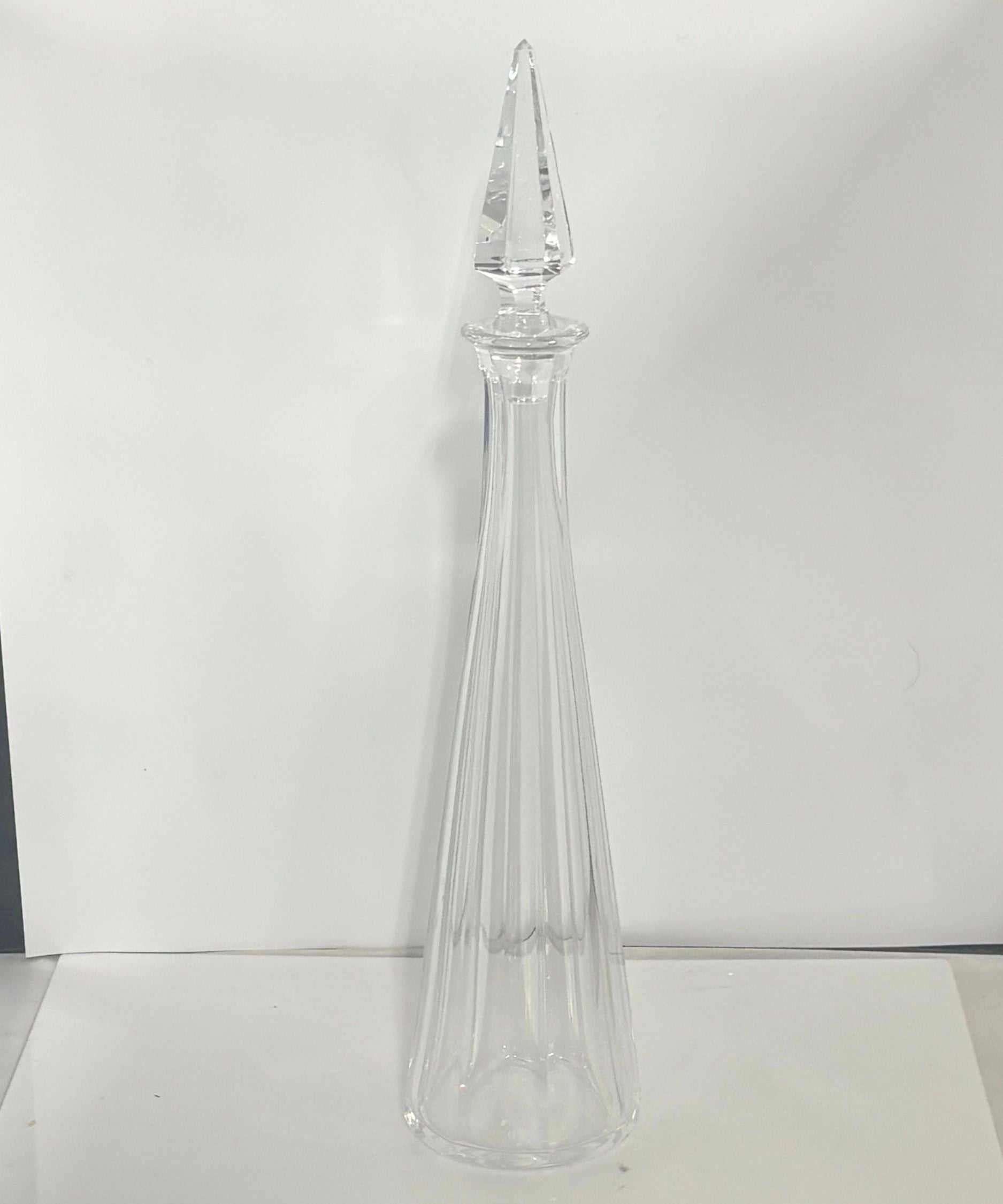 Baccarat Pyramid Crystal Decanter w/ Original Pyramid Stopper France