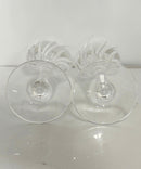 Pair Marquis by Waterford Crystal Wine Glasses Optic Swirl Clear Stemware