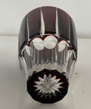 Lot of 4 Hungarian Ruby Flash Cut to Clear Lead Crystal Tumblers 24% PbO Handcut
