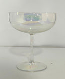 Vintage MCM Iridescent Aurora Coupe Champagne Glasses Set of 3 Maker Unknown Thorpe Style