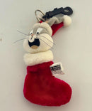 1998 Warner Bros Looney Tunes Christmas Plush Keychain Set Taz Bugs Sylvester