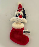 1998 Warner Bros Looney Tunes Christmas Plush Keychain Set Taz Bugs Sylvester