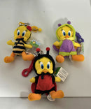 1999 Tweety's Enchanted Garden Bean Bag Key Ring Set of 3 Warner Bros