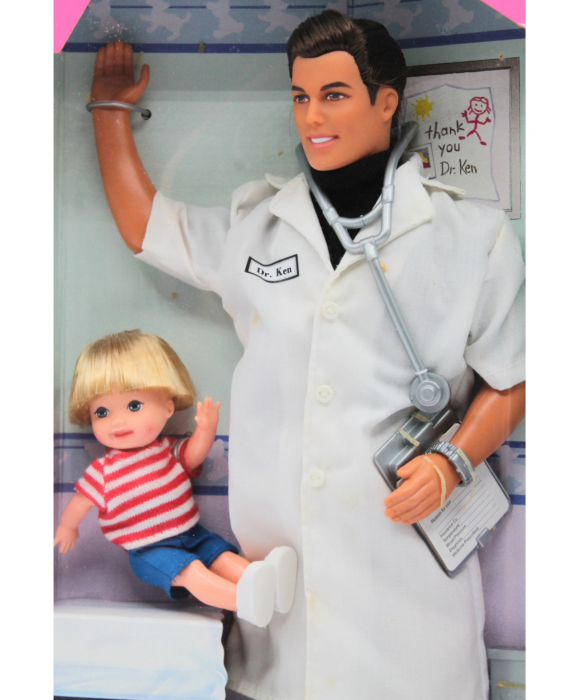 Barbie Ken little patient, Tommy Coat Stained
