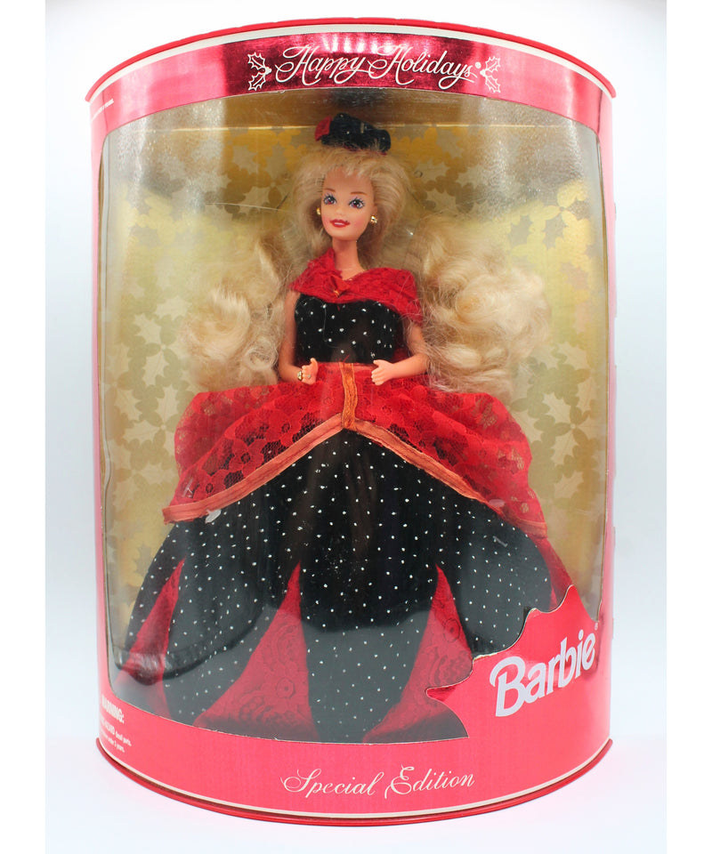 Barbie |1996 Happy Holidays | Black/Red Dress | Non-Mint Box Barbie |1996 Happy Holidays | Black/Red Dress | Non-Mint Box