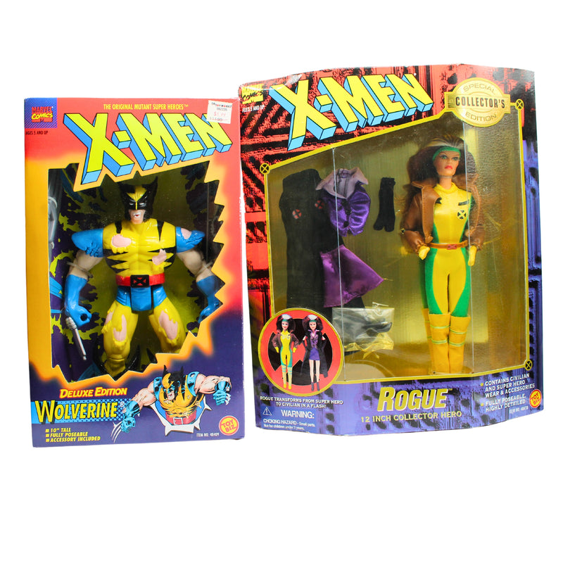 Toy Biz | Lot of 2: X-Men Wolverine & Rogue | Non-Mint Boxes