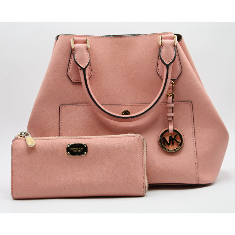 Michael Kors | Large Greenwich Grab Bag Satchel and Wallet - Blossom | No strap