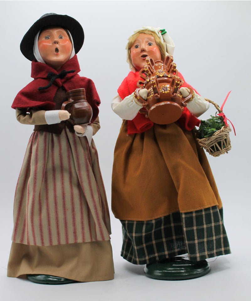 Byers Choice | Lot of 2: Holding Pottery & Holding Wassail Pot | No Box