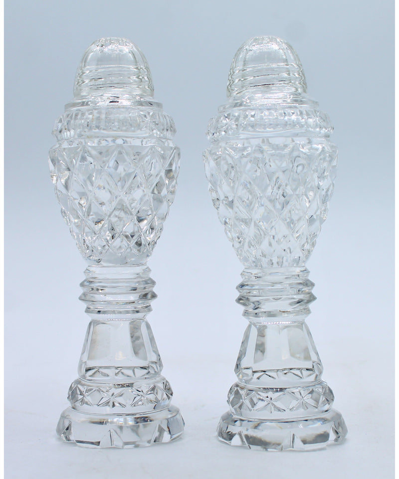 Crystal Bohemian Pedestal Salt & Pepper Shakers