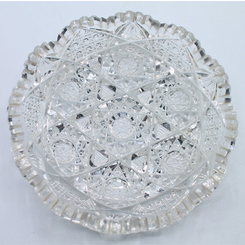 Cut Crystal Toothed Candy Dish