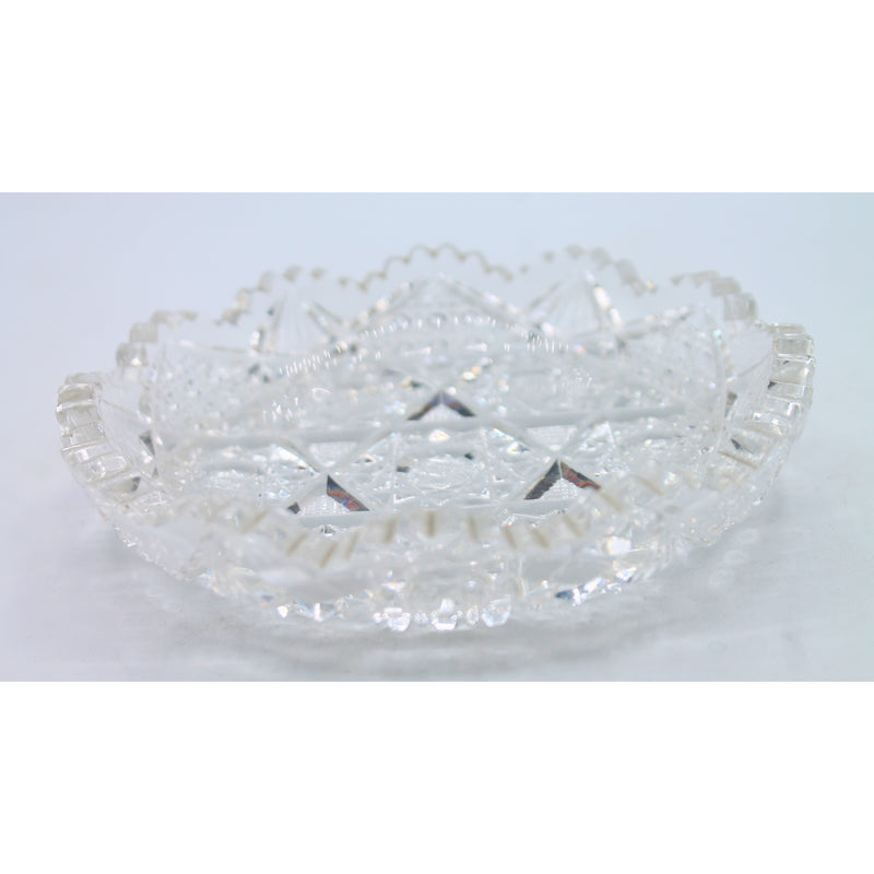 Cut Crystal Toothed Candy Dish