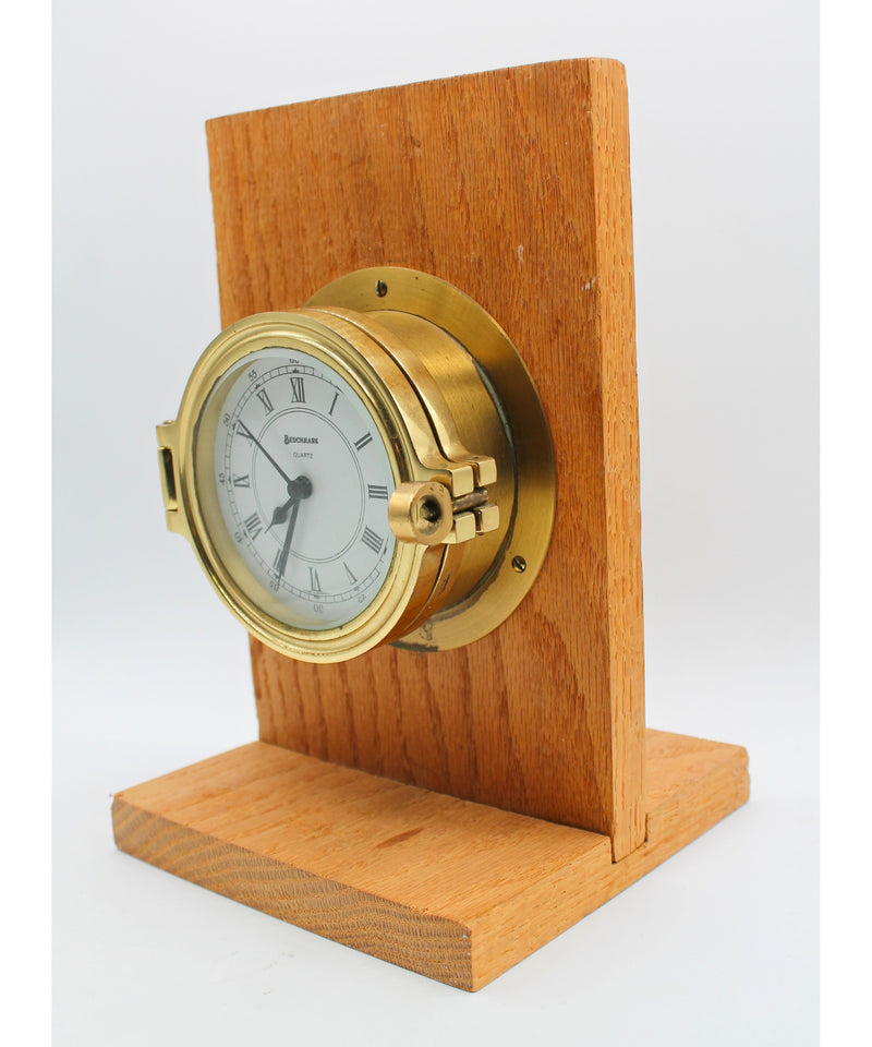 Benchmark | Vintage Benchmark Brass Ship Clock | Scratches