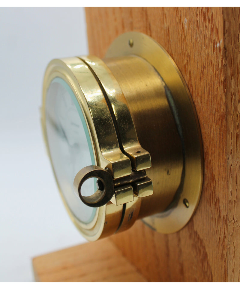 Benchmark | Vintage Benchmark Brass Ship Clock | Scratches