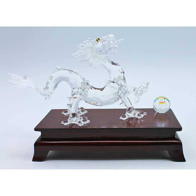 Swarovski 238202 | Dragon with Wooden Stand | Broken