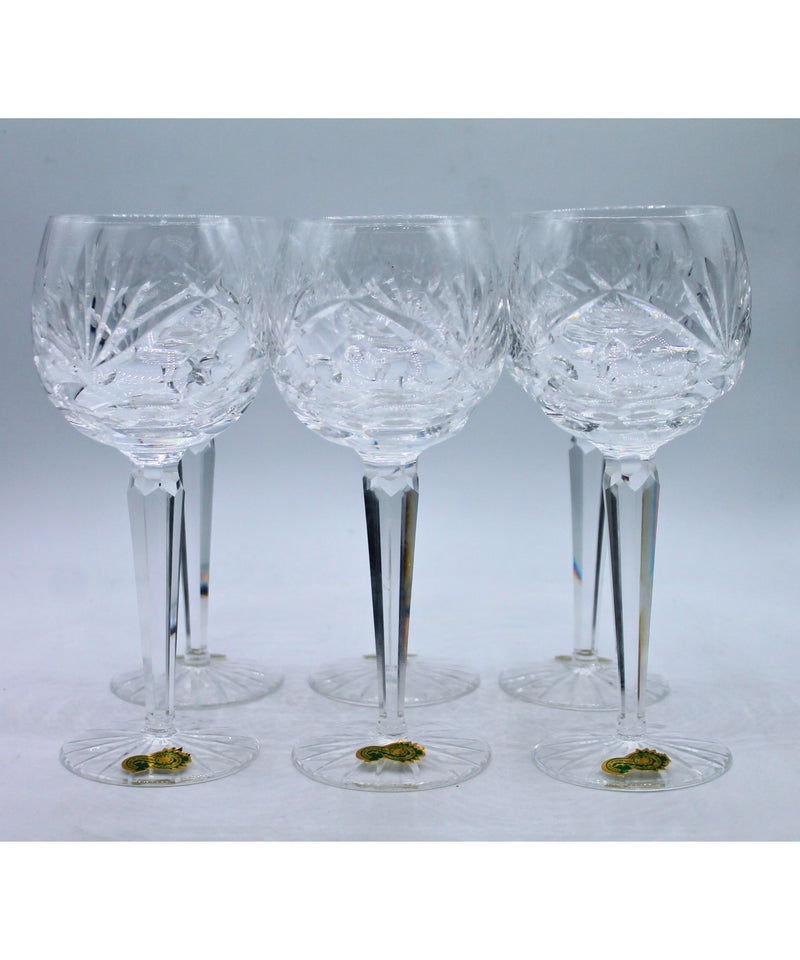 Waterford | Set of 6 Ashling Hock Wine Glasses | Defects