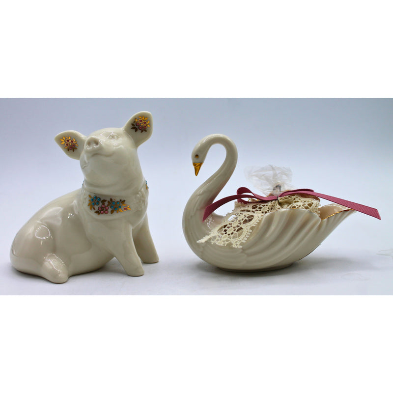 Lenox | Lot of 2: Swan and Pig | No Box