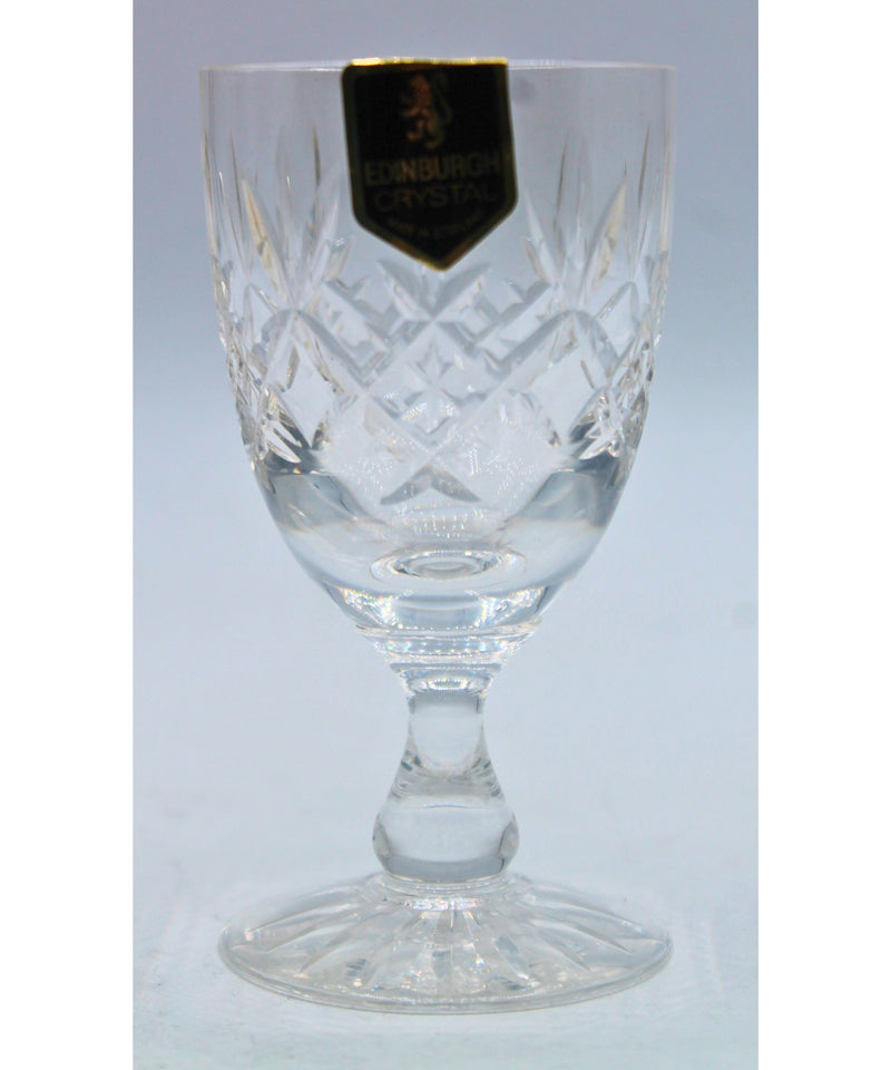 Edinburgh | 6 Crystal Glasses - 4" Tall | Non-Mint Box